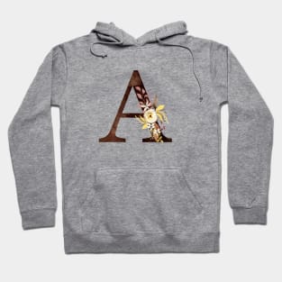 Floral Monogram A Lovely Autumn Foliage Hoodie